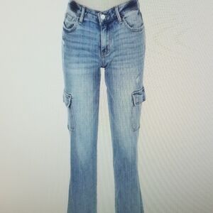 Womens Lovervet Cargo Slim Straight Jeans